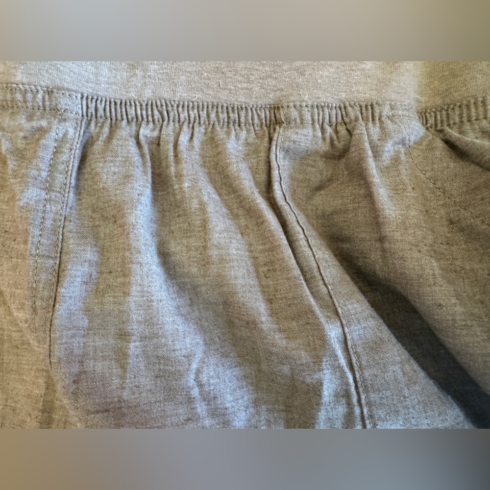 prAna Mantra Pants Women's Dark Khaki Elastic Waistband Relaxed Fit Large NEW - Picture 3 of 6